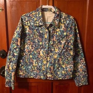 LIZ CLAIBORNE FLORAL JACKET SIZE XL
